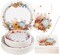 200pcs Thanksgiving Paper Plates(MIXED_COLORS)9 x 9 x 1 inches